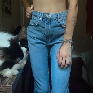 FREE PEOPLE Straight Leg High Rise Jeans